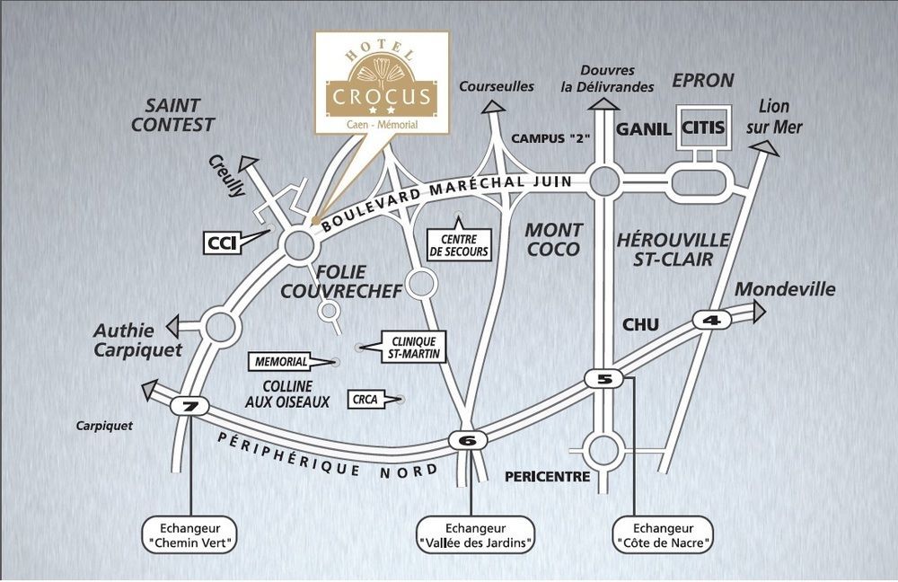 Hotel Crocus Caen Memorial Exterior foto